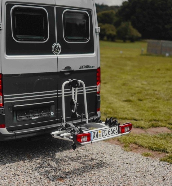 Porte-vélos pliable pour 3 vélos sur attelage de remorque