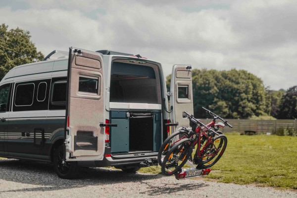 Porte-vélos pliable pour 3 vélos sur attelage de remorque